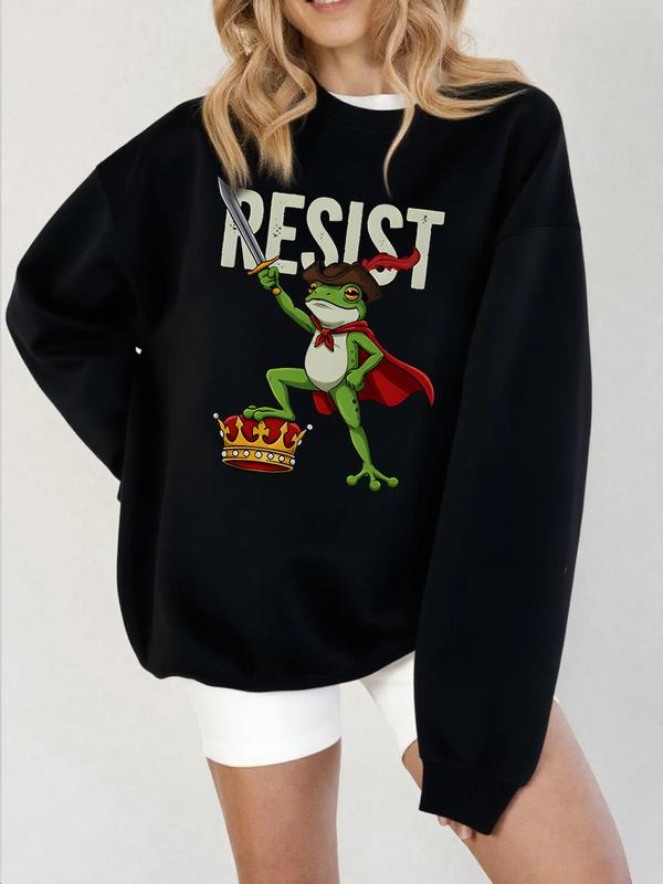 Round Neck Long Sleeve Printed Sweatshirt, Casual Geometric Pattern, Fitted Winter Wear, Women's Fashion Top style 02...