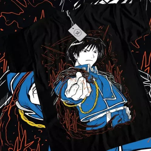 Roy Mustang T-Shirt Fullmetal Alchemist Lust FMA Anime Girl Black Shirt All Size Hoodie, Sweatshirt | HypeCrazeTee.com
