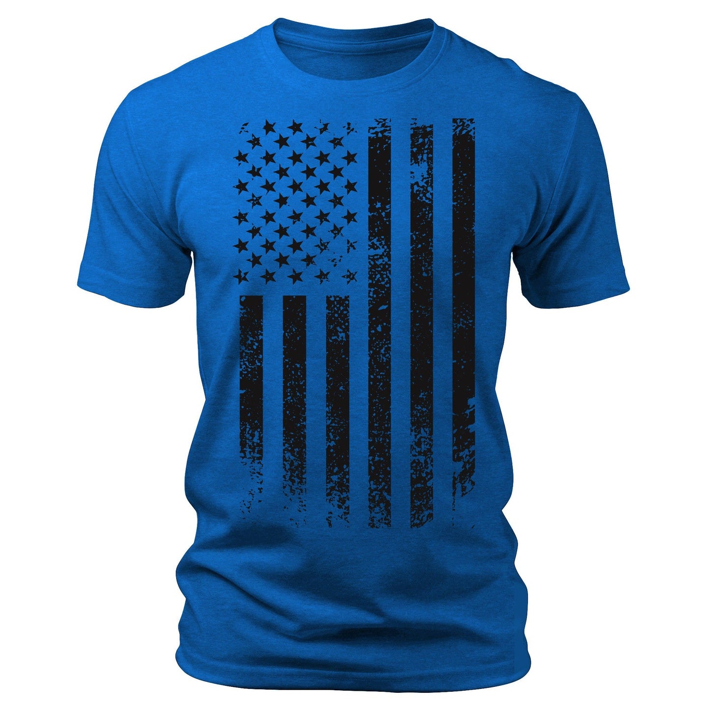 Men's Graphic T Shirts - Black Flag Patriotic Short Sleeve Crewneck Shirts