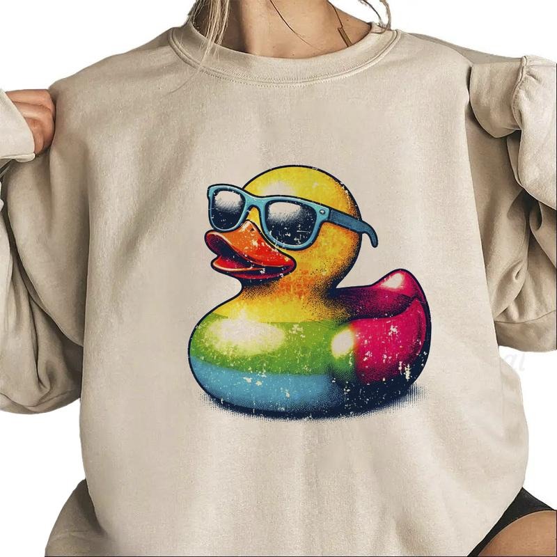 Rubber Duck Sunglasses Rubber Duck Retro Hunting Season 2025 Cotton Womenswear T-Shirts, Hoodie, Sweatshirt
