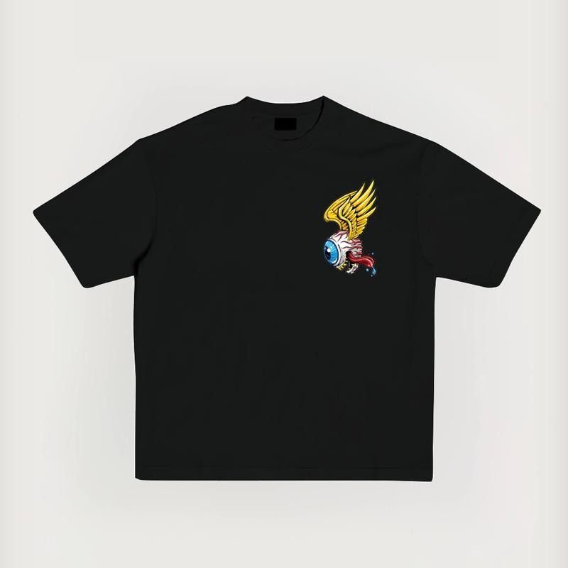 Rude & Crude Monster Eyeball Unisex Summer outfits men streetwear 80s 90s graphic tees cotton Anime funny tshirt men...
