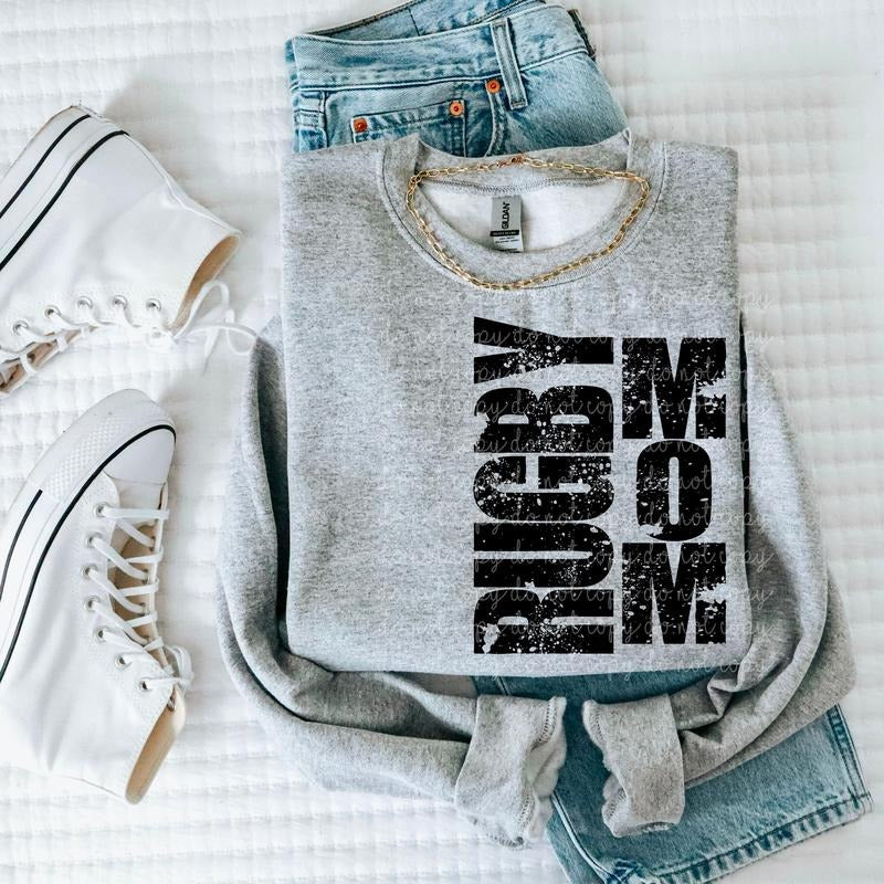 Rugby Mom DTF Transfers - THIS IS NOT A SHIRT Hoodie, Sweatshirt | HypeCrazeTee.com
