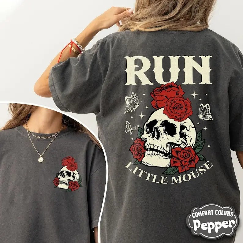 Run Little Mouse Shirt, Spicy Books Dark Romance Merch, Smut Reader Shirt, Dark Romance Book Lover Shirt, Book Lover Gift...