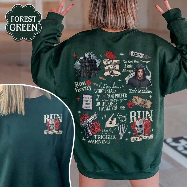 Run Little Mouse Haunting Adeline Cat Mouse Shirt Dark Romance Smut Reader Book Lover Her Womenswear Soft Long Sleeves Fabric T-Shirts, Hoodie, Sweatshirt