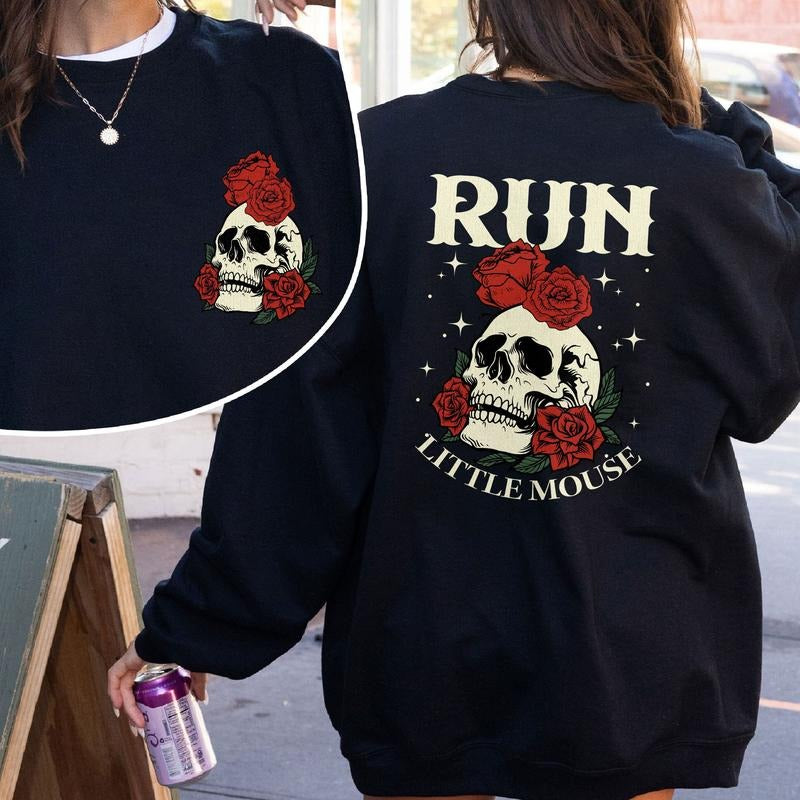 Run Little Mouse Sweatshirt, Smut Reader Hoodie, Dark Romance Book Lover Gift, Book Lover Gift, Spicy Books Dark Romance...