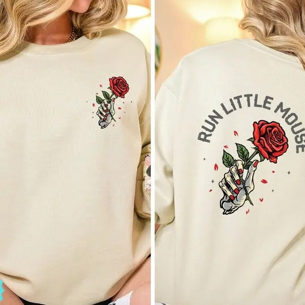 Run Little Mouse sweatshirt, Haunting Adeline shirt, 2 Sided Dark Romance Hoodie,Smut Reader Tee | HypeCrazeTee.com
