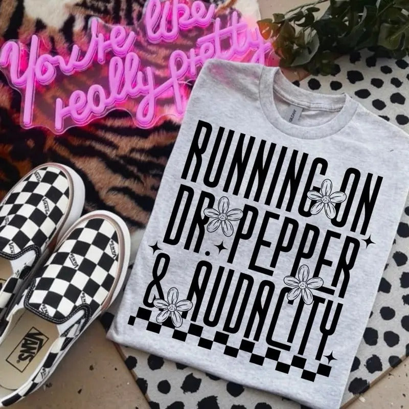 Running Dr Pepper Audacity Bleached Shirt Gildan T-Shirts, Hoodie, Sweatshirt