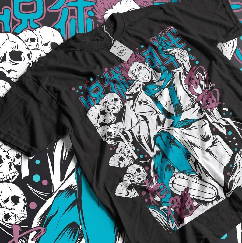 Ryomen Sukuna Jujutsu Kaisen Fushiguro Toji T-Shirt S-4XL Anime Horror Short Sleeve Hoodie, Sweatshirt | HypeCrazeTee.com