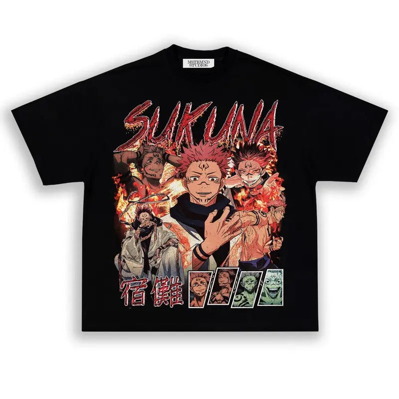 Ryomen Sukuna T-Shirt, Jujutsu Kaisen Shirt, Vintage Amine Tee, Hip Hop, Graphic Print Tee, Gift For Woman and Man Unisex...
