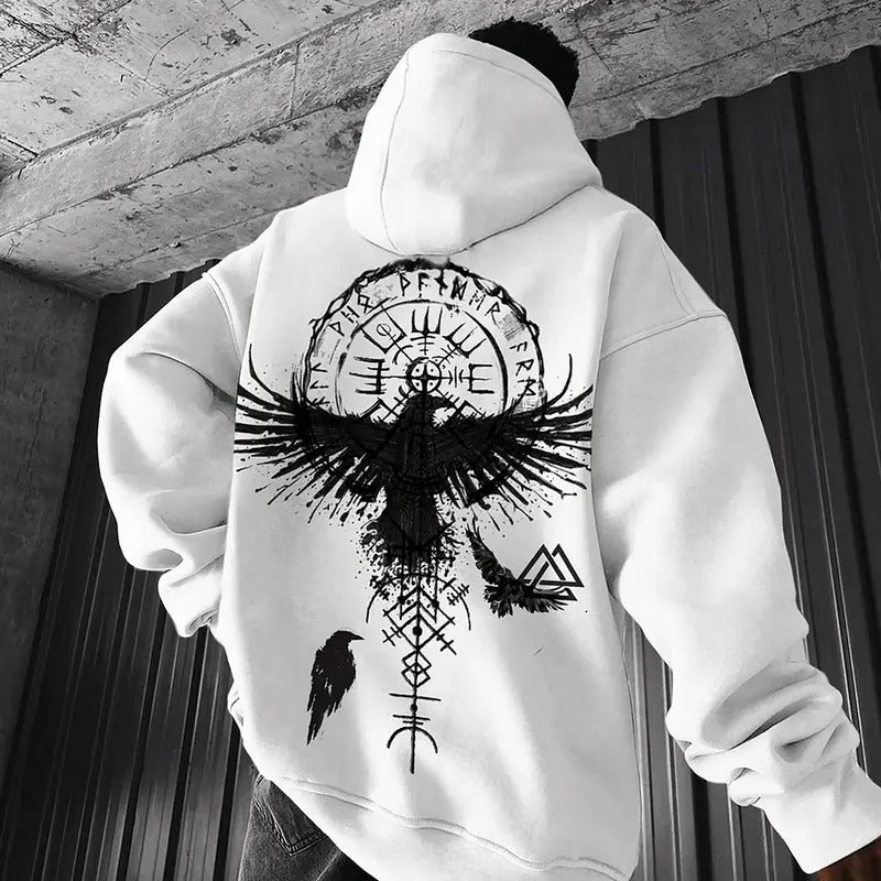 [S-5XL] Flying Pigeon With Clock Peace and Love Print Hoodie, Motorcycle Shirt, Streetwear Fashion, Unisex Casual Hoodie...