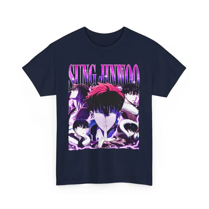 S Leveling Shirt,Sung JinWoo Chibi Art,Igris,Beru,Bellion,Kamish,Unisex Shirt,Oversized Tee,Anime Gift For Him,Cute Anime...