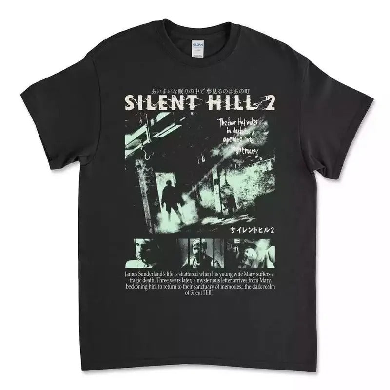S!lent H!ll 2 Black Shirt, H0rror Survival Gaming Shirt Hoodie, Sweatshirt | HypeCrazeTee.com