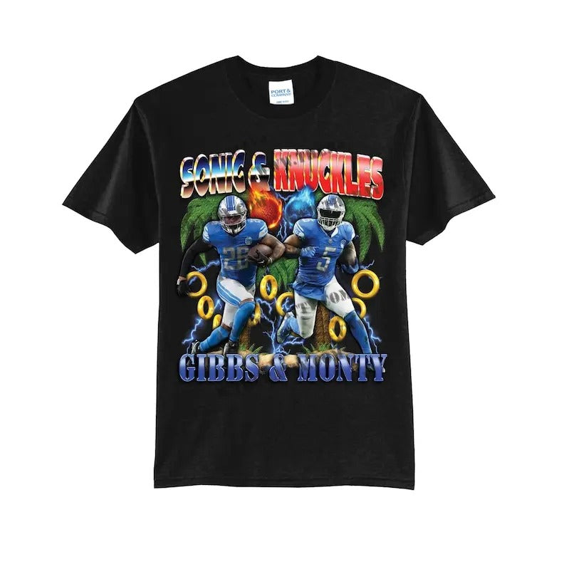 S0n1c and Knckles Detroit T-shirt, Gift For Fan T-Shirt, Unisex Cotton For Men Women Hoodie, Sweatshirt | HypeCrazeTee.com