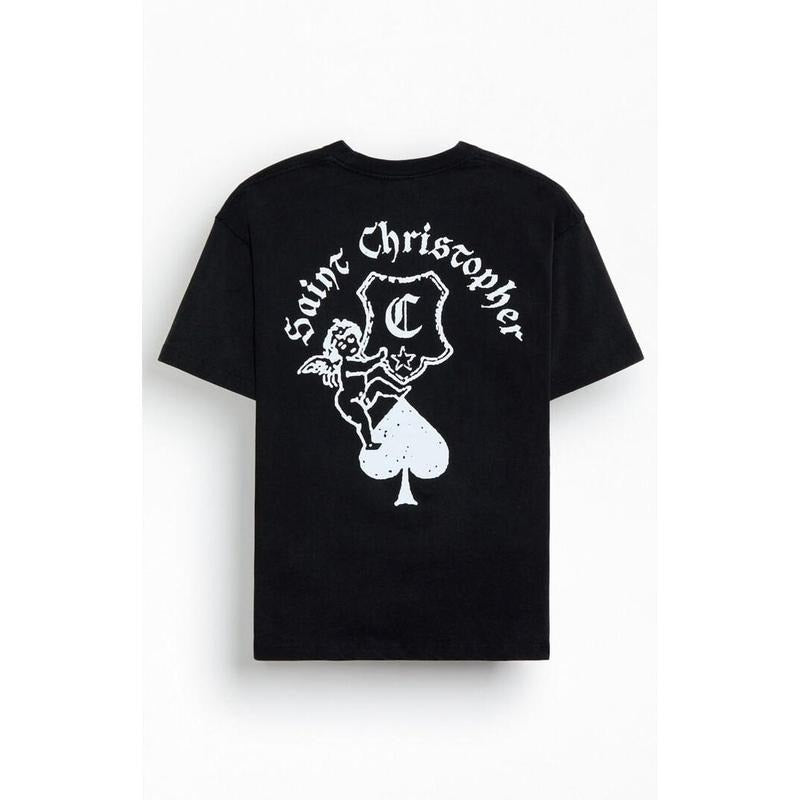 SAINT CHRISTOPHER Men's Cherub Crest T-Shirt - Multicolor Hoodie, Sweatshirt | HypeCrazeTee.com