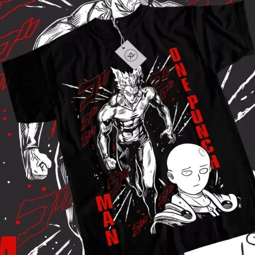 SAITAMA One Punch Man T-Shirt Anime Manga Gifts Black Short Sleeve All Size Hoodie, Sweatshirt | HypeCrazeTee.com