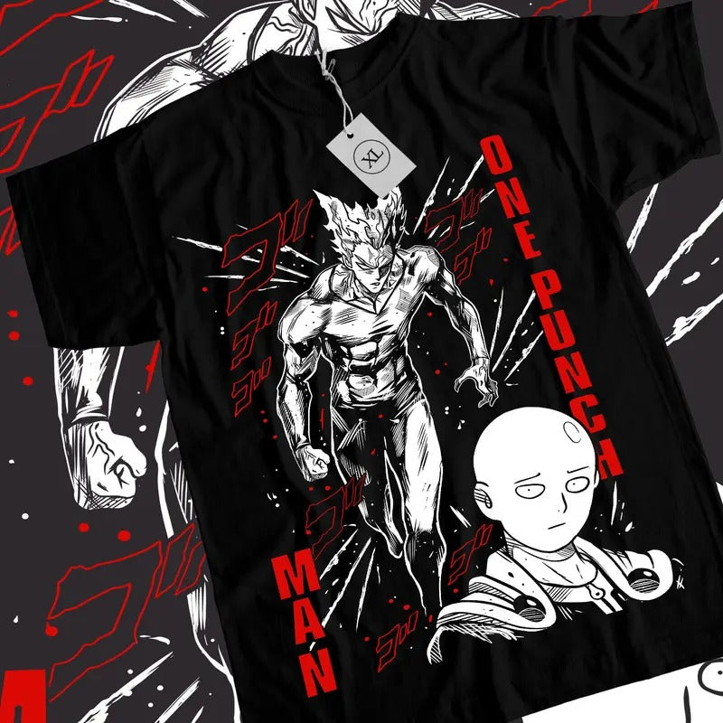 SAITAMA One Punch Man T-Shirt S-4XL Anime Manga Gifts Black Short Sleeve Tshirt S-4XL Hoodie, Sweatshirt | HypeCrazeTee.com