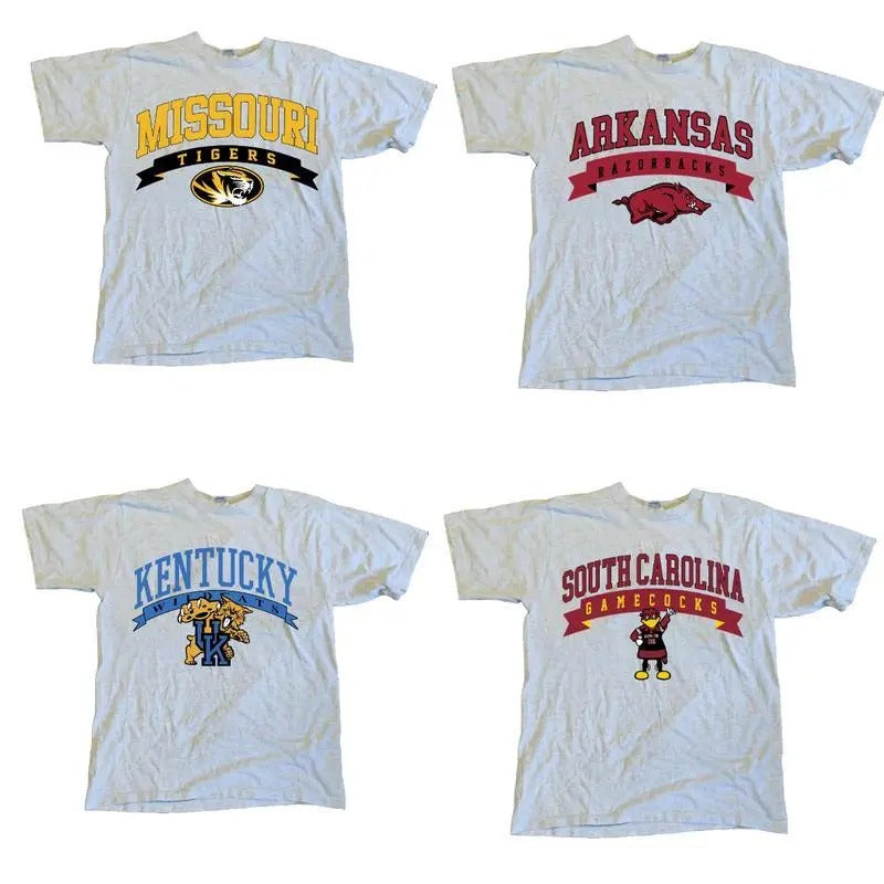 [SALE 45%] Vintage All NCAA Team College Ash T-shirt The Retro Sweater Unisex Casual Clothing Outfit Menswear football...