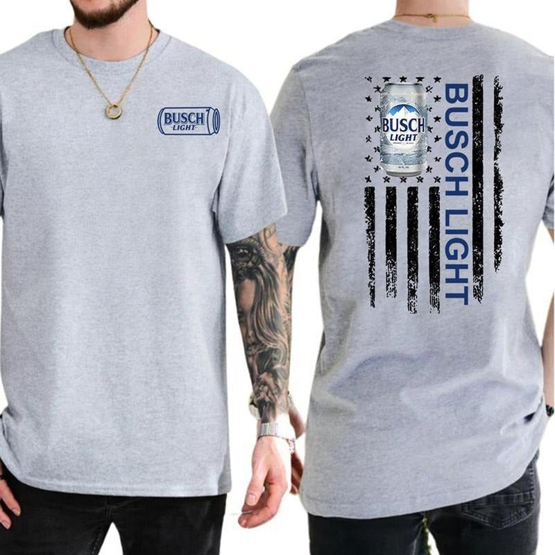 Retro Busch Light USA Flag T-shirt, Busch Light 4th of July T-shirt, Gift for Dad, Mom, Independence Day Hoodie, Sweatshirt