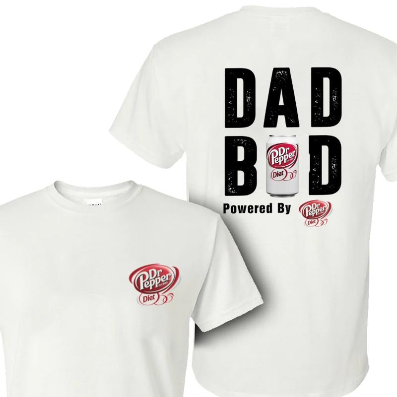 Retro DR PEPPER Diet DAD BOD T-shirt, DAD BOD Powered By Dr Pepper Shirt Father's Day Gifts, Mother's Day Gifts Shirt...