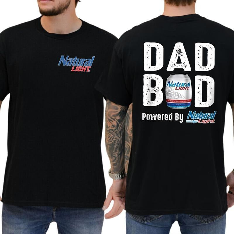 Retro Natural Light DAD BOD T-shirt, Father's Day Gifts, Mother's Day Gifts Shirt Cotton Menswear Hoodie, Sweatshirt