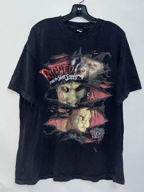 SAW Movie Baggy Horror Halloween Cyber Grunge black T Shirt NH11833style{n002}2 Hoodie, Sweatshirt | HypeCrazeTee.com