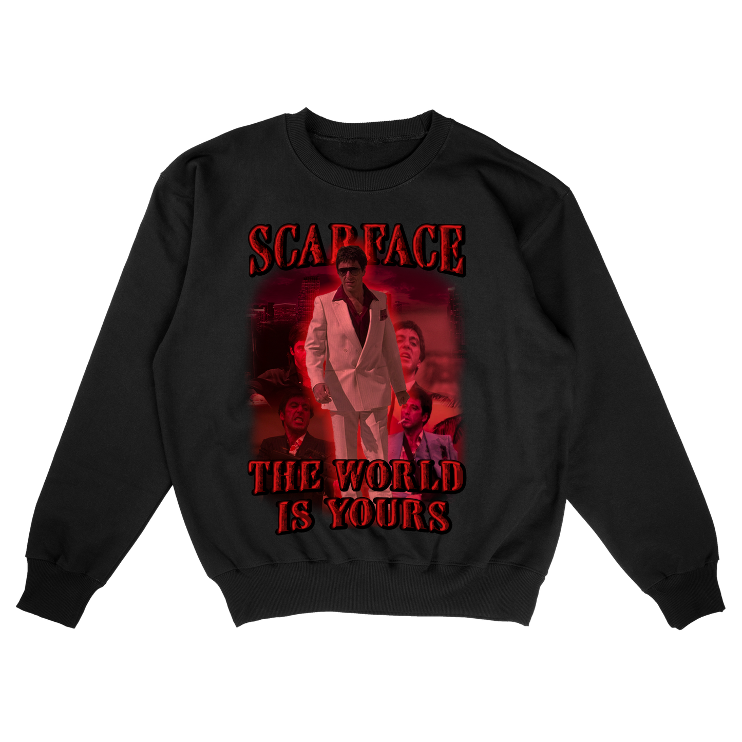 Scarface The World Is Yours Sweatshirt – Vintage Gangster Movie Hoodie, Retro Streetwear for Film Fans