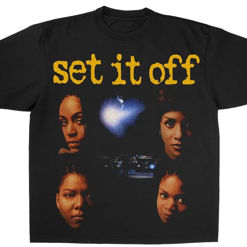 "SET IT OFF 1996" TEE - VINTAGE BOOTLEG Graphic Unisex T-Shirt Menswear Retro Hoodie, Sweatshirt | HypeCrazeTee.com