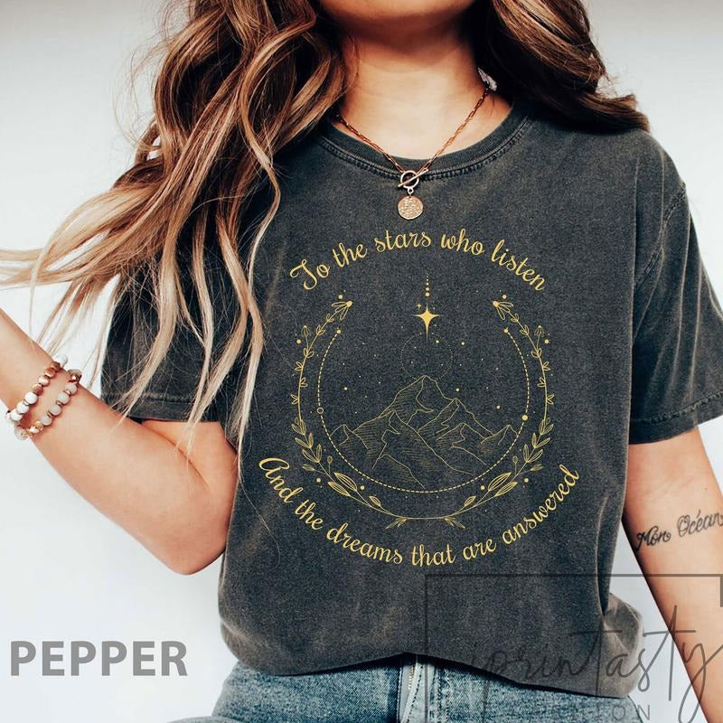 SJM - To the stars who listen and the dreams that are answer, A Court of Thorns and Roses Court of Dreams t-shirt Hoodie,...