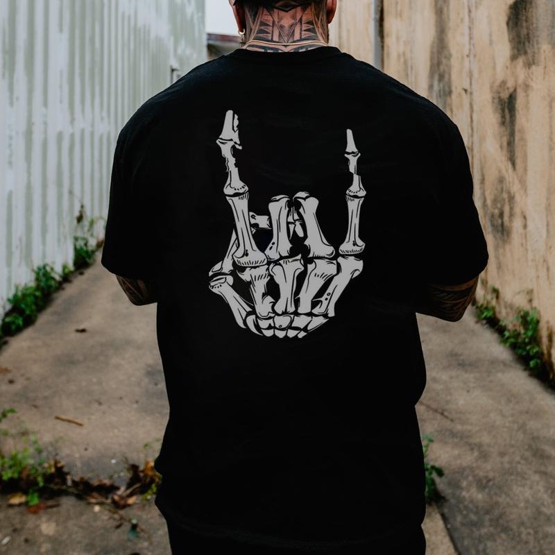 SK Rock n' Roll creative print retro short sleeve t-shirt - Naughty Clothes Men Hoodie, Sweatshirt | HypeCrazeTee.com