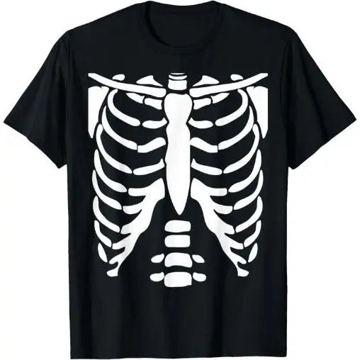 SKELETON | Halloween Costume Rib cage Anatomy T-Shirt Made in USA Hoodie, Sweatshirt | HypeCrazeTee.com