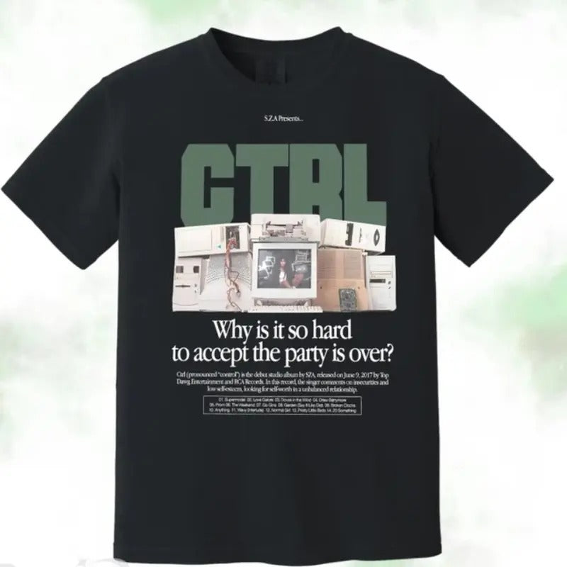 SZA- CTRL T-Shirt, sza Graphic Tee, SOS, sza unisex gift, Concert Tshirt Hoodie, Sweatshirt | HypeCrazeTee.com
