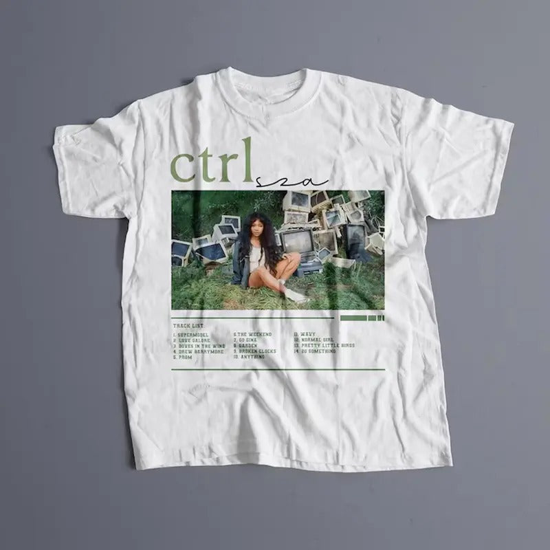 SZA- CTRL T-shirt, sza Graphic Tee, sza Merch, Rap Shirt, SOS, sza unisex gift, Concert T Shirt ver2 Hoodie, Sweatshirt