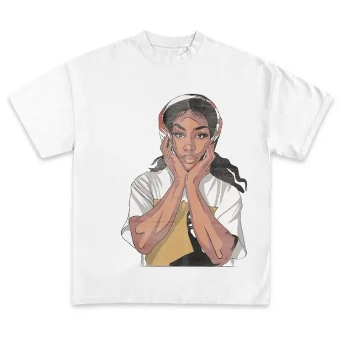 SZA Face Vibrant Graphic T-Shirt Hoodie, Sweatshirt | HypeCrazeTee.com