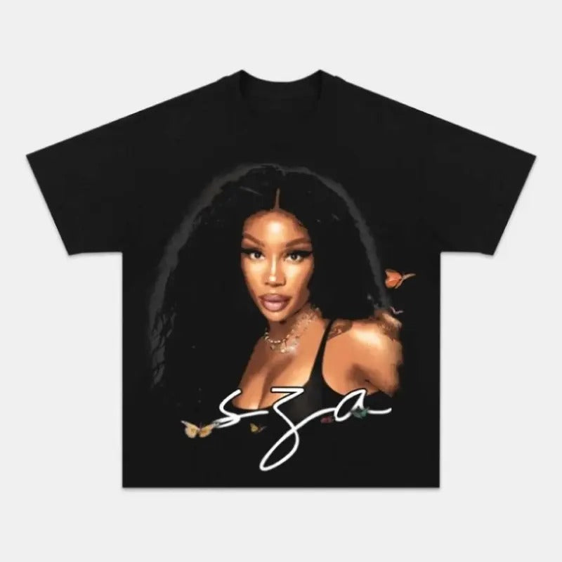 SZA Graphic Music Big Face T-Shirt - Stylish and Modern Look Hoodie, Sweatshirt | HypeCrazeTee.com