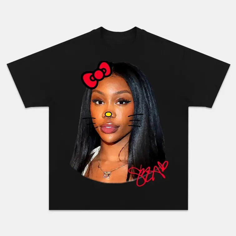 SZA Kitty Red T-shirt For Fans Cute Shirt Cotton Tee Hoodie, Sweatshirt | HypeCrazeTee.com