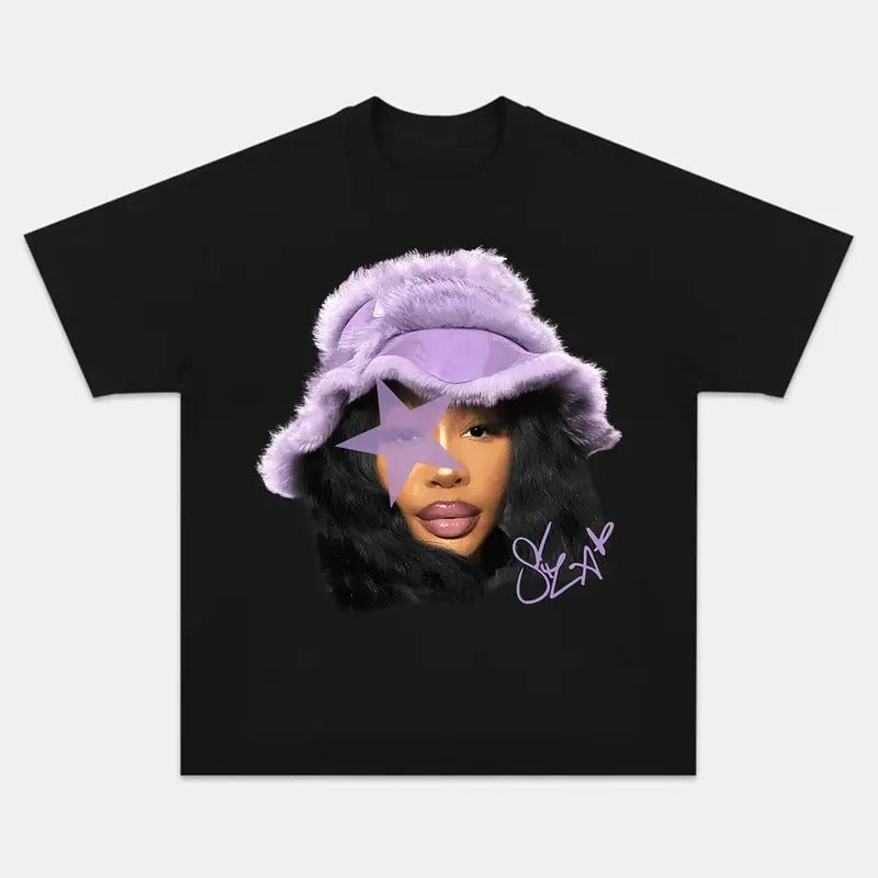 SZA Purple Star Rap Graphic Tee Shirt Hoodie, Sweatshirt | HypeCrazeTee.com