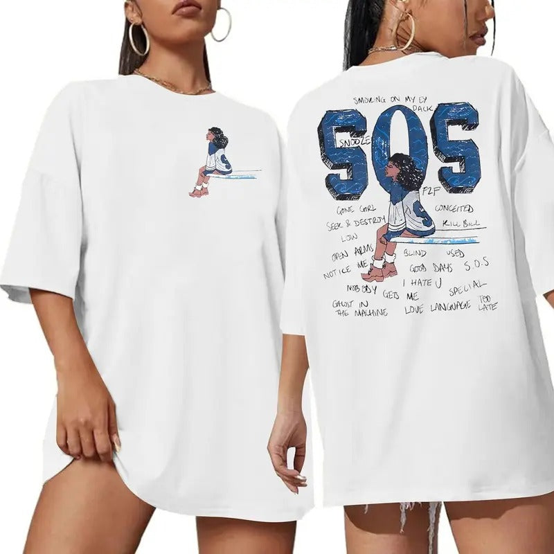 SZA Shirt - SZA SOS Album Vintage Graphic Tee Shirt Merch Men Women Top Womenswear Hoodie, Sweatshirt | HypeCrazeTee.com
