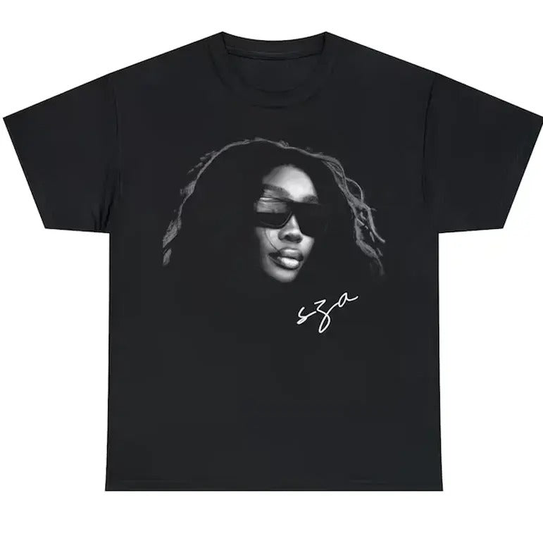 SZA Signature T-Shirt Short Sleeve Cotton Black Women Men Size S to 3XL Hoodie, Sweatshirt | HypeCrazeTee.com