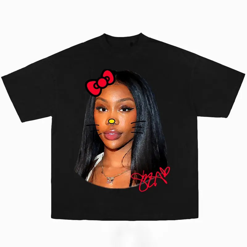 SZAAA Red Kitty Cute Big Face Shirt T-Shirts, Hoodie, Sweatshirt