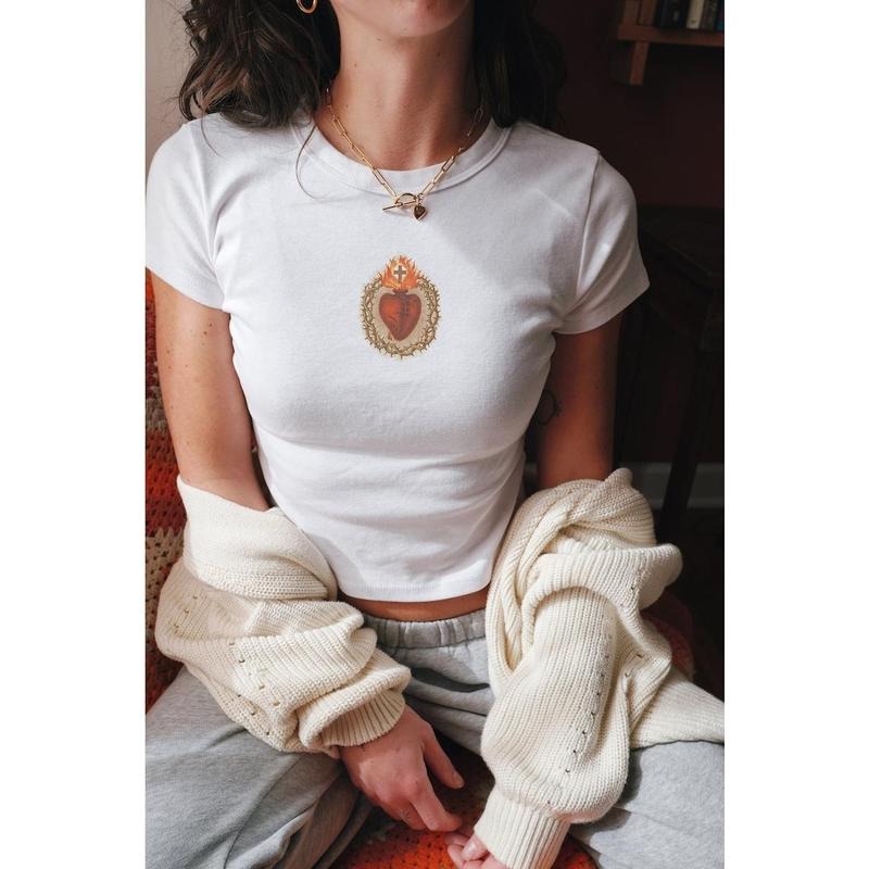 Sacred Heart Baby Y2K Baby Aesthetics 90S Baby Coquette Trending Shirts T-Shirts, Hoodie, Sweatshirt