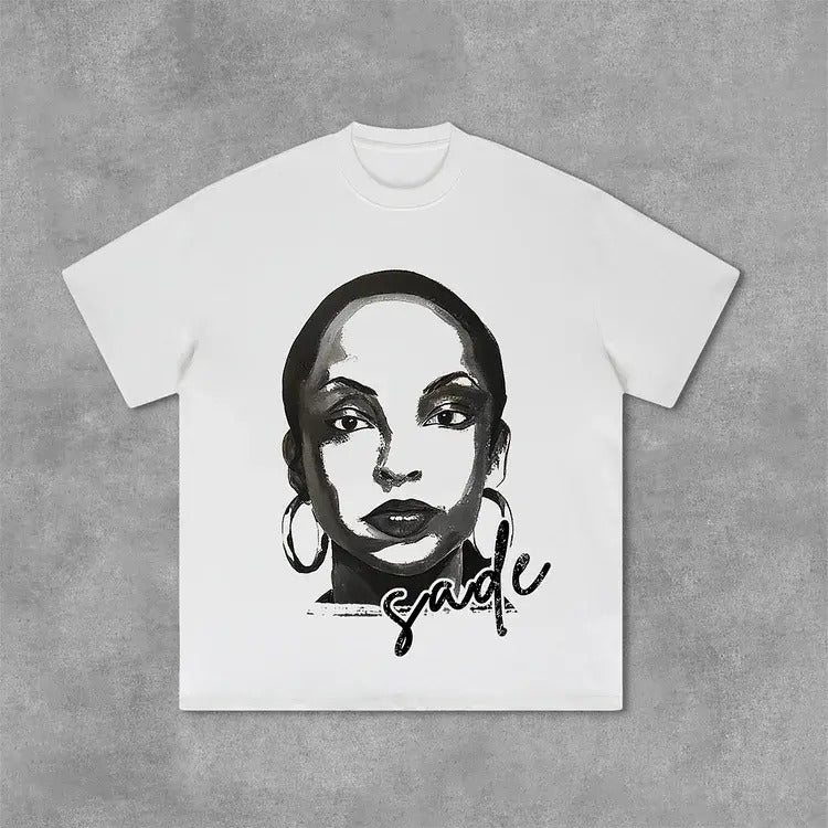 Sade Adu Graphics Print Vintage T-Shirt Cotton Hoodie, Sweatshirt | HypeCrazeTee.com