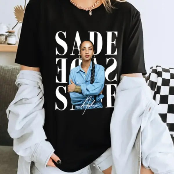 Sade T Shirt, Sade Adu Graphic Tee, Sade Adu Tee, Sade Iconic Shirt Hoodie, Sweatshirt | HypeCrazeTee.com