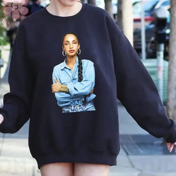 Sade in Denim Sweatshirt T-Shirts, Hoodie | HypeCrazeTee.com