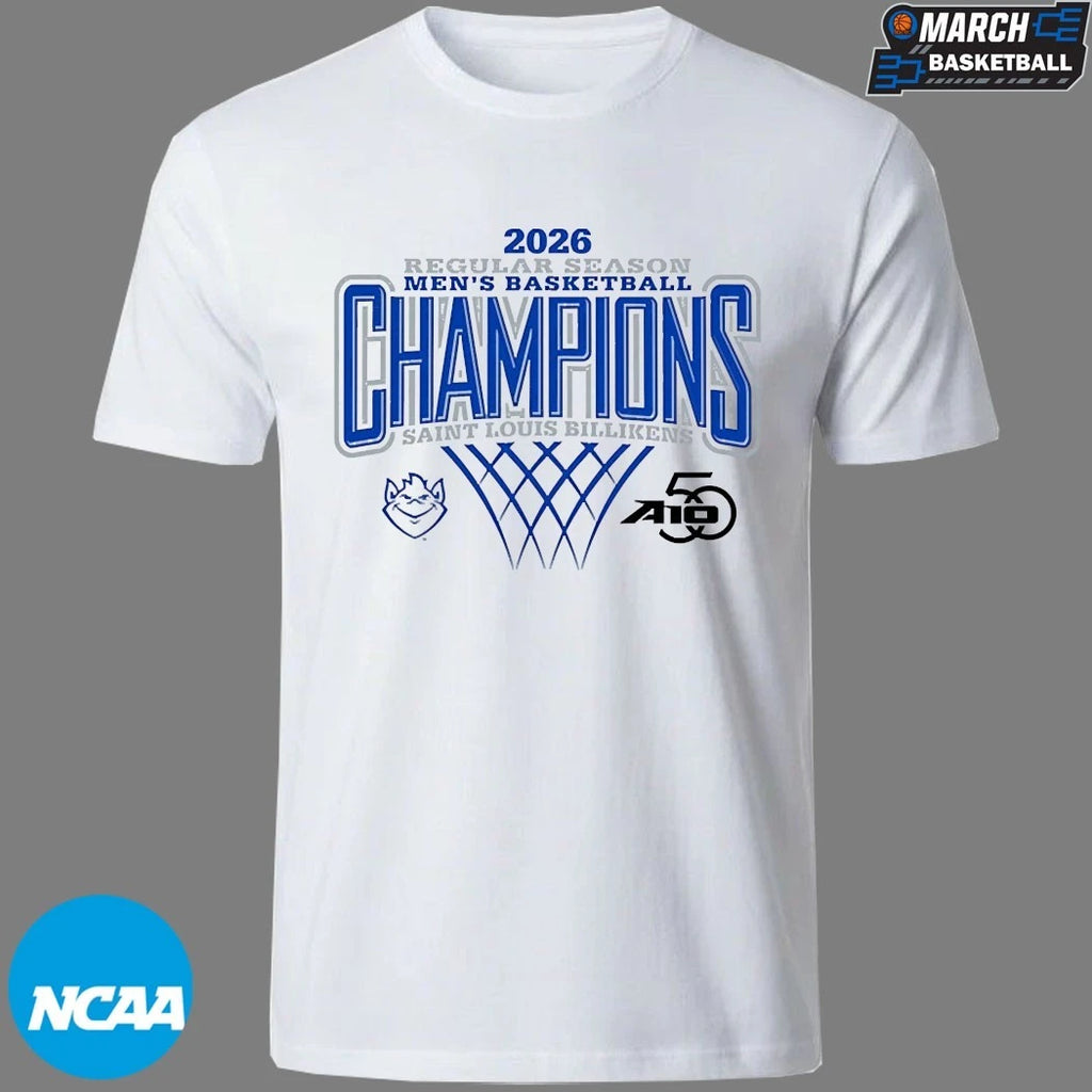 Saint Louis Billikens 2026 Atlantic 10 Men’s Basketball Regular Season Champions T-shirts