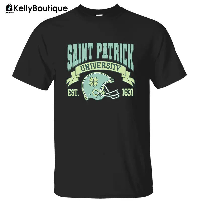 Saint Patrick University Est. 1631 Irish Lucky Paddy's Day Shamrock St Patrick's Day Graphic Printed Unisex Classic...
