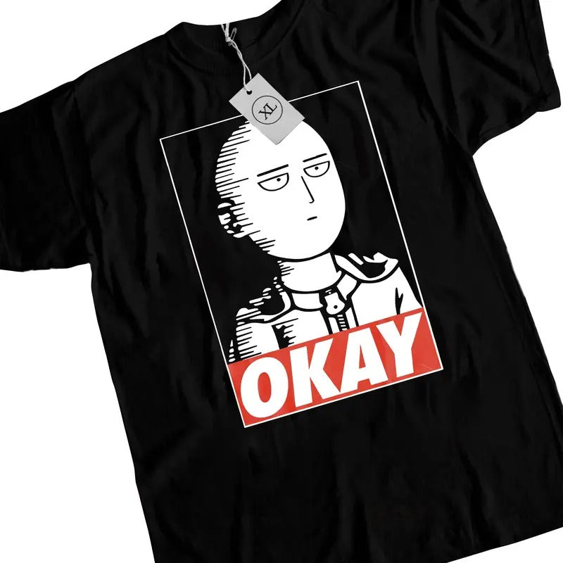 Saitama Tshirt, OK One Punch Anime Tshirt, Anime Tshirt A8 Hoodie, Sweatshirt | HypeCrazeTee.com