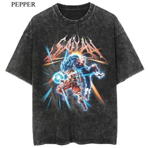 Saiyan Energy Vintage T-Shirt, Anime Manga Unisex T-Shirt, Gift For Him Menswear Top Hoodie, Sweatshirt | HypeCrazeTee.com