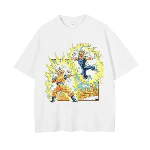 "Saiyan Gods" Vintage Oversized T Shirt | Anime Vintage Tee Sweatshirt, Hoodie, Comfort Colors | HypeCrazeTee.com