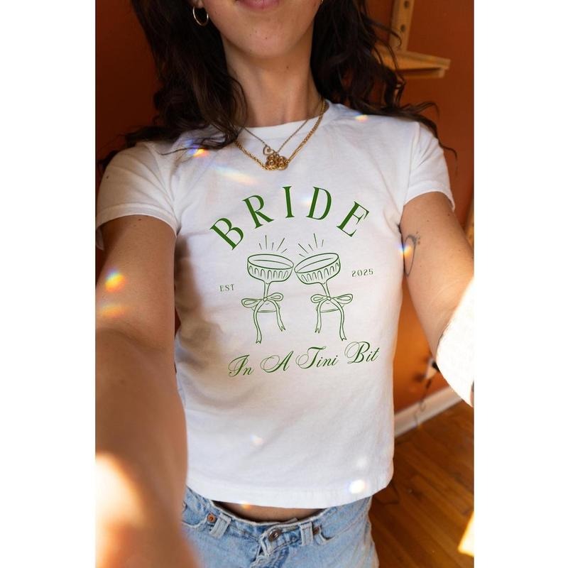 A Bride In A Tini Bit Baby Tee Dirty Martini Themed Bachelorette Party Dirty Martini Bride Shirt Casual Comfort Hoodie,...