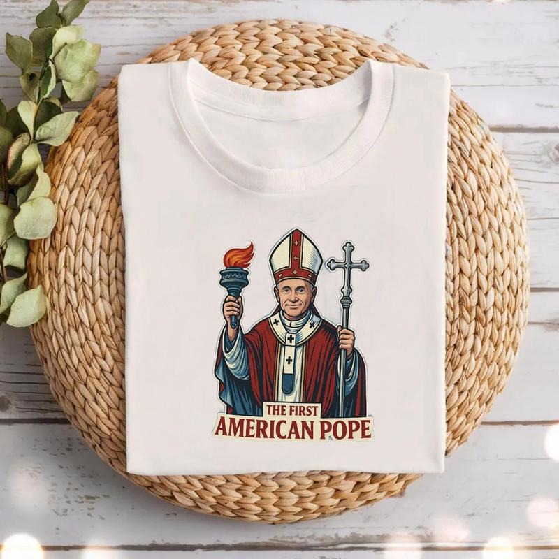 First American Pope Leo XIV Robert Francis Prevost New Pope Shirt, Vatican City Pope Shirt, Catholic Gifts Catholic...